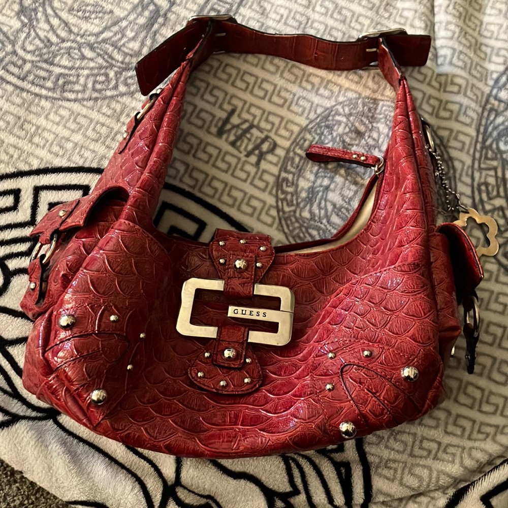 Guess Red Hobo Bag